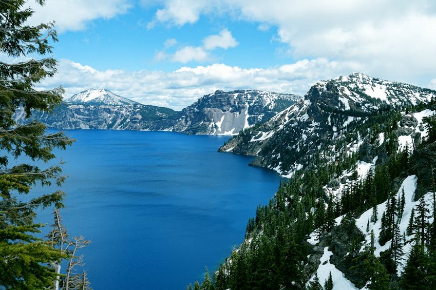 Oregon Crater Lake Winter Blue