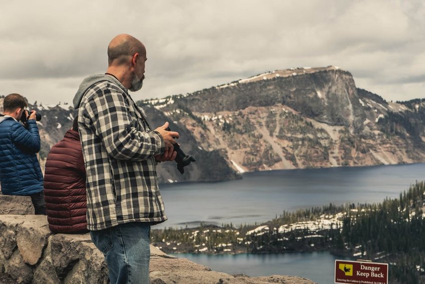 Oregon Crater Lake Winter Blue