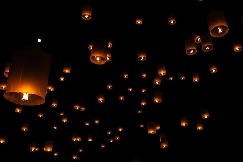 Thailand Loy Krathong Light Festival