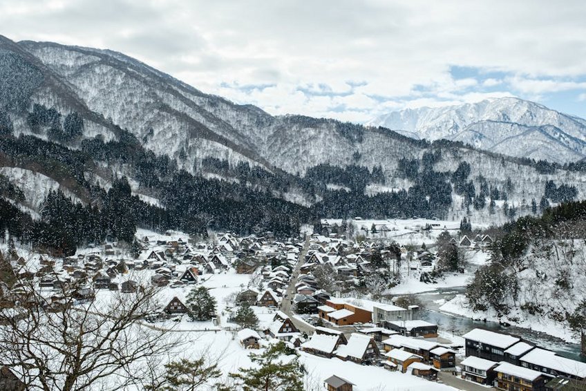 Japan Shirakawa go Village Winter