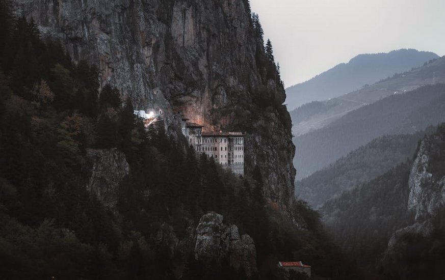 Turkey Summela Monastery Cliffs
