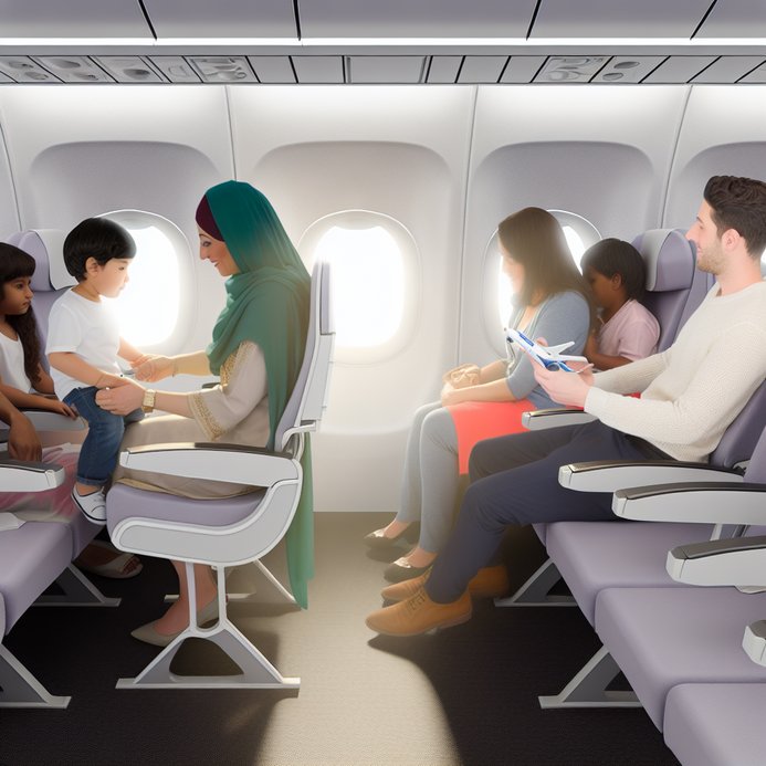Best seat selection when flying with children